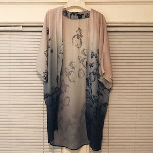 Dusty Rose Floral Kimono